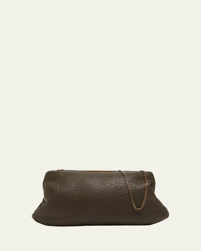 Large Clutch Bag in Lamb Leather